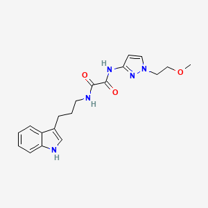 molecular formula C19H23N5O3 B7083515 N-[3-(1H-indol-3-yl)propyl]-N'-[1-(2-methoxyethyl)pyrazol-3-yl]oxamide 