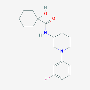 molecular formula C18H25FN2O2 B7083523 N-[1-(3-fluorophenyl)piperidin-3-yl]-1-hydroxycyclohexane-1-carboxamide 