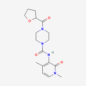molecular formula C17H24N4O4 B7083549 N-(1,4-dimethyl-2-oxopyridin-3-yl)-4-(oxolane-2-carbonyl)piperazine-1-carboxamide 