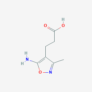 molecular formula C7H10N2O3 B070836 4-Isoxazolepropanoicacid, 5-amino-3-methyl- CAS No. 170312-25-1