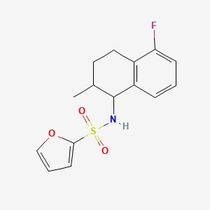 molecular formula C15H16FNO3S B7083735 N-(5-fluoro-2-methyl-1,2,3,4-tetrahydronaphthalen-1-yl)furan-2-sulfonamide 