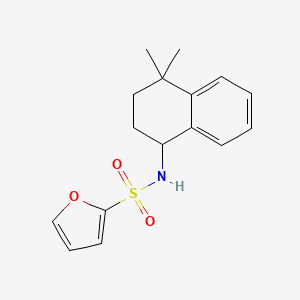 molecular formula C16H19NO3S B7083759 N-(4,4-dimethyl-2,3-dihydro-1H-naphthalen-1-yl)furan-2-sulfonamide 