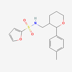 molecular formula C17H21NO4S B7083794 N-[[2-(4-methylphenyl)oxan-3-yl]methyl]furan-2-sulfonamide 