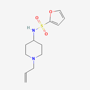 molecular formula C12H18N2O3S B7083816 N-(1-prop-2-enylpiperidin-4-yl)furan-2-sulfonamide 