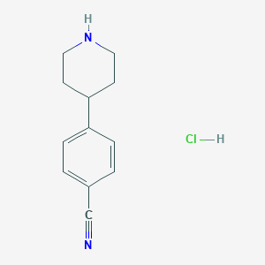 molecular formula C12H15ClN2 B070839 4-(哌啶-4-基)苯甲腈盐酸盐 CAS No. 162997-34-4