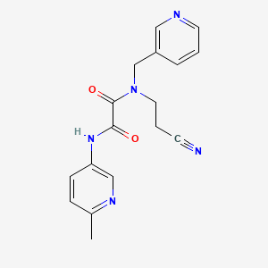 molecular formula C17H17N5O2 B7084009 N'-(2-cyanoethyl)-N-(6-methylpyridin-3-yl)-N'-(pyridin-3-ylmethyl)oxamide 