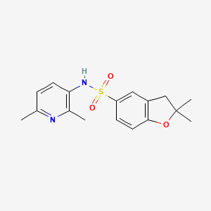molecular formula C17H20N2O3S B7084036 N-(2,6-dimethylpyridin-3-yl)-2,2-dimethyl-3H-1-benzofuran-5-sulfonamide 