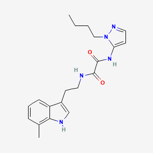 molecular formula C20H25N5O2 B7084063 N'-(2-butylpyrazol-3-yl)-N-[2-(7-methyl-1H-indol-3-yl)ethyl]oxamide 