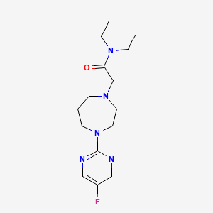 molecular formula C15H24FN5O B7084124 N,N-diethyl-2-[4-(5-fluoropyrimidin-2-yl)-1,4-diazepan-1-yl]acetamide 