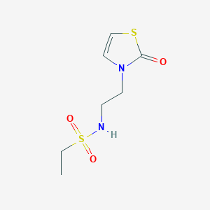 molecular formula C7H12N2O3S2 B7084185 N-[2-(2-oxo-1,3-thiazol-3-yl)ethyl]ethanesulfonamide 