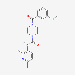 molecular formula C20H24N4O3 B7084204 N-(2,6-dimethylpyridin-3-yl)-4-(3-methoxybenzoyl)piperazine-1-carboxamide 