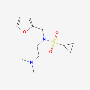 molecular formula C12H20N2O3S B7084226 N-[2-(dimethylamino)ethyl]-N-(furan-2-ylmethyl)cyclopropanesulfonamide 