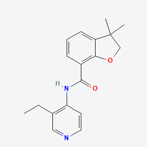 molecular formula C18H20N2O2 B7084372 N-(3-ethylpyridin-4-yl)-3,3-dimethyl-2H-1-benzofuran-7-carboxamide 