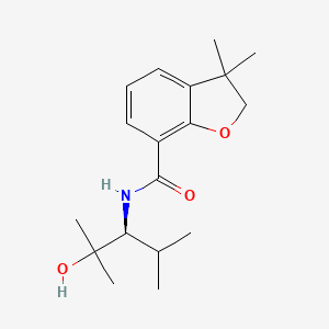 molecular formula C18H27NO3 B7084390 N-[(3S)-2-hydroxy-2,4-dimethylpentan-3-yl]-3,3-dimethyl-2H-1-benzofuran-7-carboxamide 