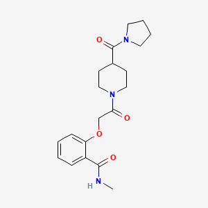 molecular formula C20H27N3O4 B7084404 N-methyl-2-[2-oxo-2-[4-(pyrrolidine-1-carbonyl)piperidin-1-yl]ethoxy]benzamide 