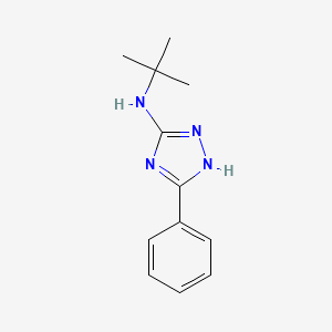 molecular formula C12H16N4 B7084666 N-tert-butyl-5-phenyl-1H-1,2,4-triazol-3-amine 