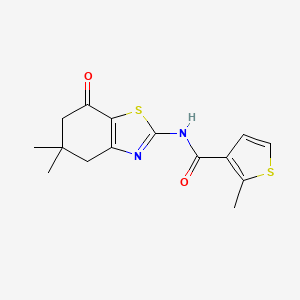 molecular formula C15H16N2O2S2 B7084721 N-(5,5-dimethyl-7-oxo-4,6-dihydro-1,3-benzothiazol-2-yl)-2-methylthiophene-3-carboxamide 