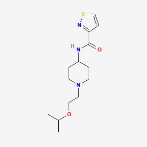 molecular formula C14H23N3O2S B7084904 N-[1-(2-propan-2-yloxyethyl)piperidin-4-yl]-1,2-thiazole-3-carboxamide 