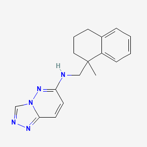 molecular formula C17H19N5 B7084920 N-[(1-methyl-3,4-dihydro-2H-naphthalen-1-yl)methyl]-[1,2,4]triazolo[4,3-b]pyridazin-6-amine 