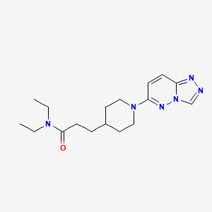 molecular formula C17H26N6O B7084930 N,N-diethyl-3-[1-([1,2,4]triazolo[4,3-b]pyridazin-6-yl)piperidin-4-yl]propanamide 