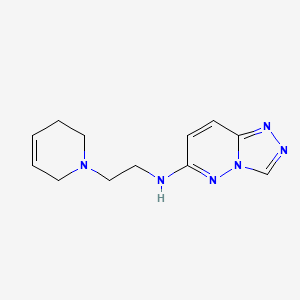 molecular formula C12H16N6 B7084940 N-[2-(3,6-dihydro-2H-pyridin-1-yl)ethyl]-[1,2,4]triazolo[4,3-b]pyridazin-6-amine 
