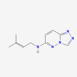 molecular formula C10H13N5 B7084943 N-(3-methylbut-2-enyl)-[1,2,4]triazolo[4,3-b]pyridazin-6-amine 