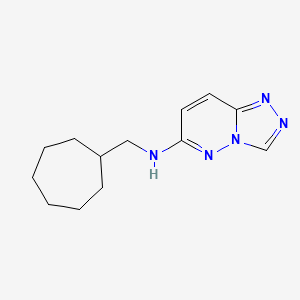 molecular formula C13H19N5 B7085036 N-(cycloheptylmethyl)-[1,2,4]triazolo[4,3-b]pyridazin-6-amine 