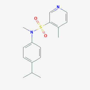 molecular formula C16H20N2O2S B7085361 N,4-dimethyl-N-(4-propan-2-ylphenyl)pyridine-3-sulfonamide 