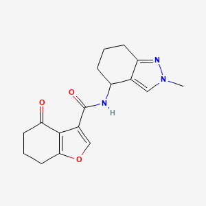 molecular formula C17H19N3O3 B7085423 N-(2-methyl-4,5,6,7-tetrahydroindazol-4-yl)-4-oxo-6,7-dihydro-5H-1-benzofuran-3-carboxamide 
