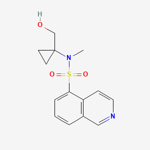 molecular formula C14H16N2O3S B7085437 N-[1-(hydroxymethyl)cyclopropyl]-N-methylisoquinoline-5-sulfonamide 