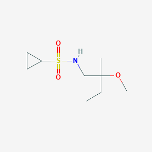 molecular formula C9H19NO3S B7085499 N-(2-methoxy-2-methylbutyl)cyclopropanesulfonamide 