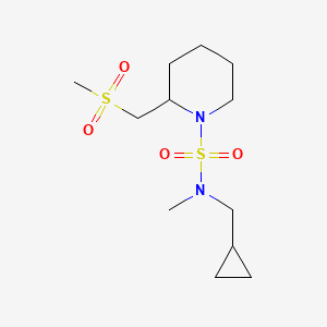 molecular formula C12H24N2O4S2 B7085512 N-(cyclopropylmethyl)-N-methyl-2-(methylsulfonylmethyl)piperidine-1-sulfonamide 