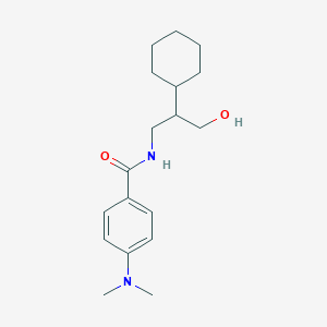 molecular formula C18H28N2O2 B7085574 N-(2-cyclohexyl-3-hydroxypropyl)-4-(dimethylamino)benzamide 