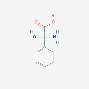 molecular formula C8H9NO3 B070856 Benzeneacetic acid, alpha-amino-alpha-hydroxy- (9CI) CAS No. 188891-48-7