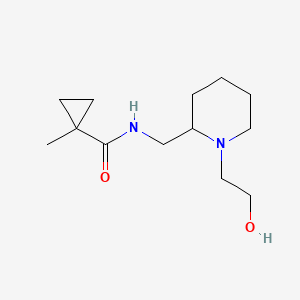 molecular formula C13H24N2O2 B7085626 N-[[1-(2-hydroxyethyl)piperidin-2-yl]methyl]-1-methylcyclopropane-1-carboxamide 