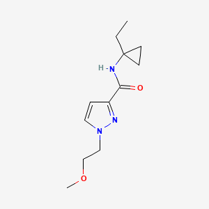 molecular formula C12H19N3O2 B7085667 N-(1-ethylcyclopropyl)-1-(2-methoxyethyl)pyrazole-3-carboxamide 