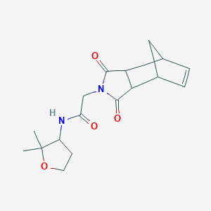molecular formula C17H22N2O4 B7085682 N-(2,2-dimethyloxolan-3-yl)-2-(3,5-dioxo-4-azatricyclo[5.2.1.02,6]dec-8-en-4-yl)acetamide 