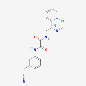 molecular formula C20H21ClN4O2 B7085801 N-[2-(2-chlorophenyl)-2-(dimethylamino)ethyl]-N'-[3-(cyanomethyl)phenyl]oxamide 