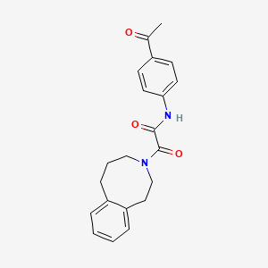 molecular formula C21H22N2O3 B7085815 N-(4-acetylphenyl)-2-oxo-2-(2,4,5,6-tetrahydro-1H-3-benzazocin-3-yl)acetamide 
