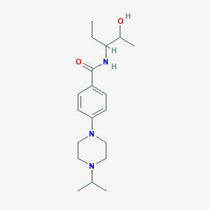 molecular formula C19H31N3O2 B7086080 N-(2-hydroxypentan-3-yl)-4-(4-propan-2-ylpiperazin-1-yl)benzamide 