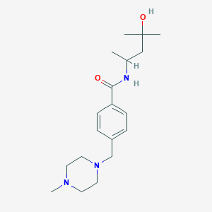 molecular formula C19H31N3O2 B7086089 N-(4-hydroxy-4-methylpentan-2-yl)-4-[(4-methylpiperazin-1-yl)methyl]benzamide 