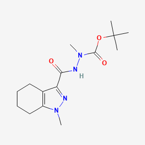 molecular formula C15H24N4O3 B7086385 tert-butyl N-methyl-N-[(1-methyl-4,5,6,7-tetrahydroindazole-3-carbonyl)amino]carbamate 