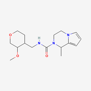 molecular formula C16H25N3O3 B7086398 N-[(3-methoxyoxan-4-yl)methyl]-1-methyl-3,4-dihydro-1H-pyrrolo[1,2-a]pyrazine-2-carboxamide 
