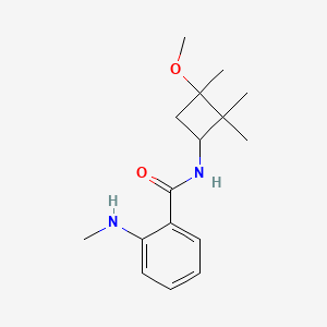 molecular formula C16H24N2O2 B7086655 N-(3-methoxy-2,2,3-trimethylcyclobutyl)-2-(methylamino)benzamide 
