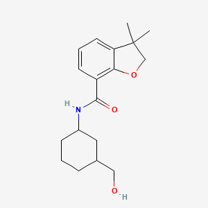 molecular formula C18H25NO3 B7086779 N-[3-(hydroxymethyl)cyclohexyl]-3,3-dimethyl-2H-1-benzofuran-7-carboxamide 