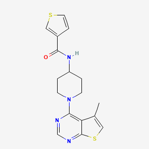molecular formula C17H18N4OS2 B7086848 N-[1-(5-methylthieno[2,3-d]pyrimidin-4-yl)piperidin-4-yl]thiophene-3-carboxamide 