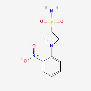 molecular formula C9H11N3O4S B7086971 1-(2-Nitrophenyl)azetidine-3-sulfonamide 