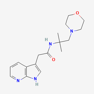 molecular formula C17H24N4O2 B7087034 N-(2-methyl-1-morpholin-4-ylpropan-2-yl)-2-(1H-pyrrolo[2,3-b]pyridin-3-yl)acetamide 