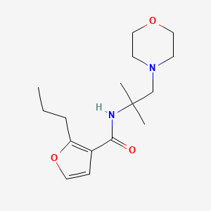 molecular formula C16H26N2O3 B7087041 N-(2-methyl-1-morpholin-4-ylpropan-2-yl)-2-propylfuran-3-carboxamide 