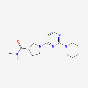 molecular formula C15H23N5O B7087726 N-methyl-1-(2-piperidin-1-ylpyrimidin-4-yl)pyrrolidine-3-carboxamide 